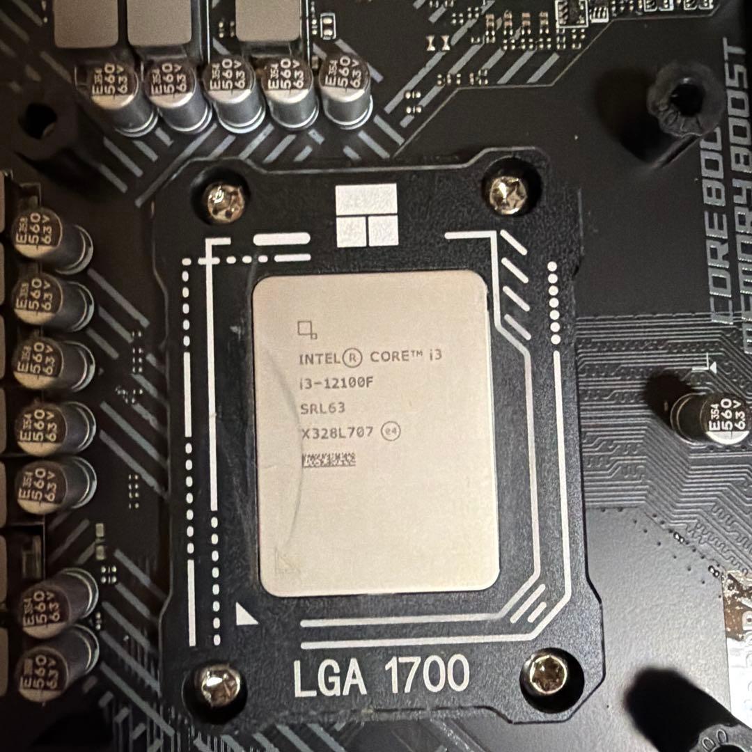 Intel Core i3-12100 マザーボード+冷却ファン付き