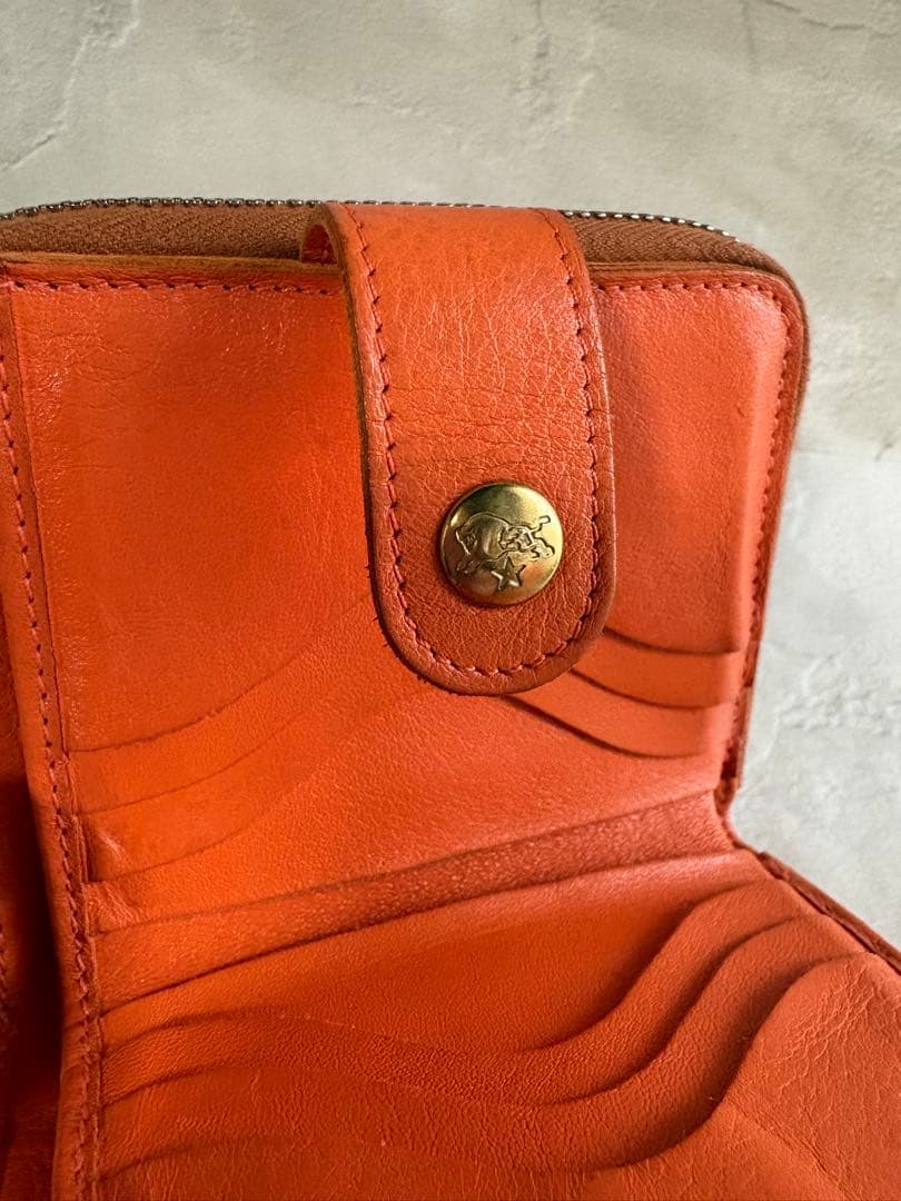 IL BISONTE 二つ折り財布 オレンジ