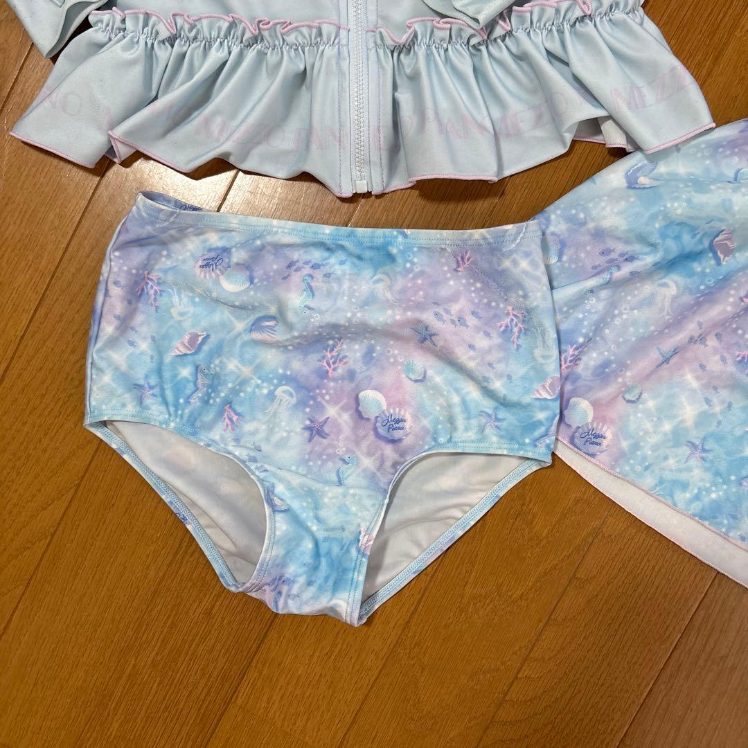メゾピアノ　水着　スイムウェア　ラッシュガード付き　130