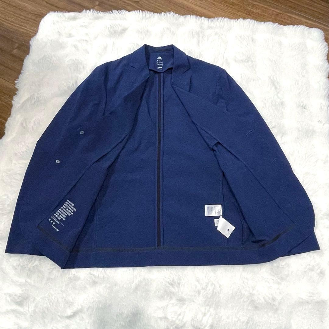 【美品】adidas アディダス テーラードジャケット ストレッチ M スーツ