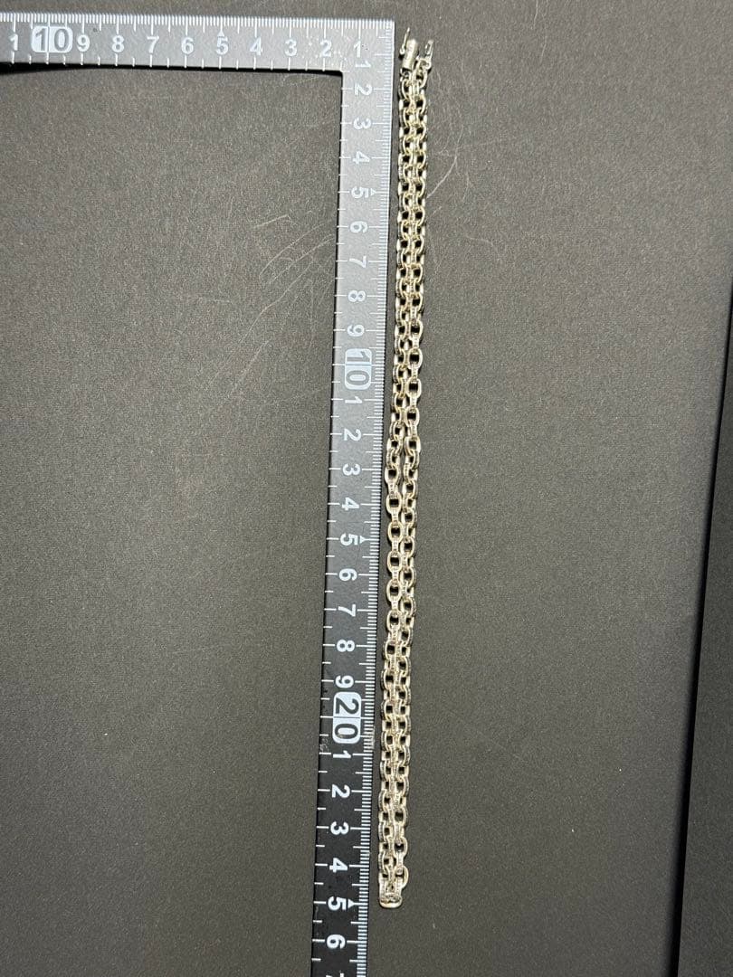 ペーパーチェーンネックレス　50cm 20インチ　シルバー925