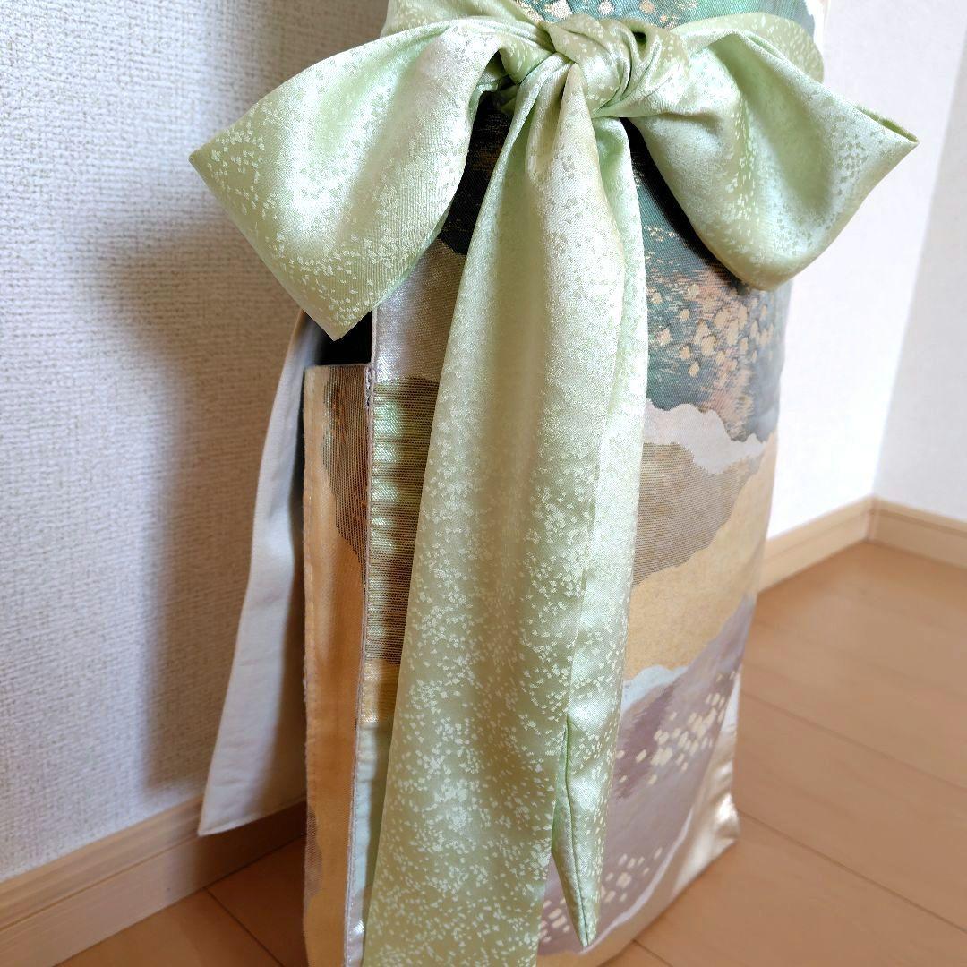 お琴カバー【侘】着物帯 ゆたん油単ハンドメイド 和楽器 正絹 袋帯 生田流山田流
