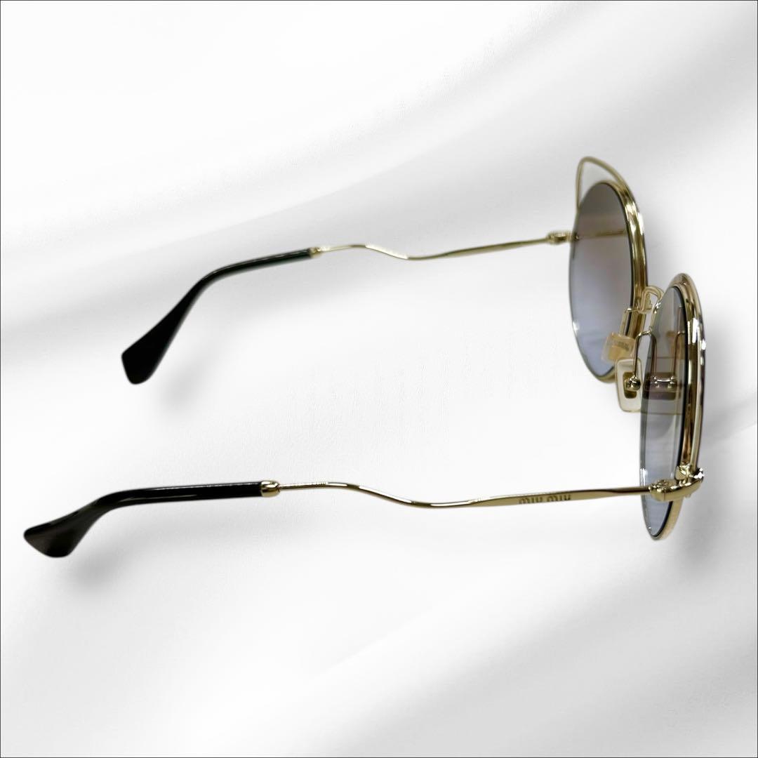 極美品✨miu miu キャットアイサングラス　ブラウン　ピンク　レディース