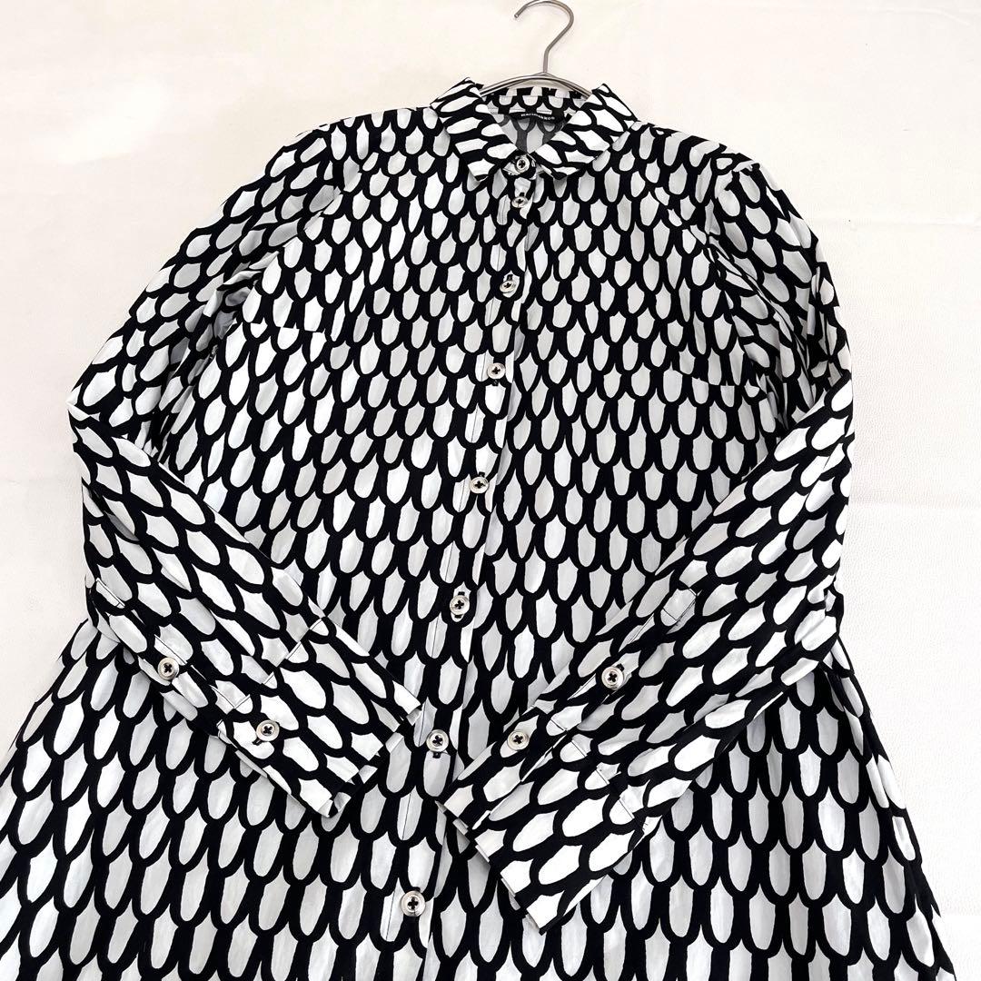 marimekko　マリメッコ　suomu　スオム　ウロコ柄　シャツワンピース