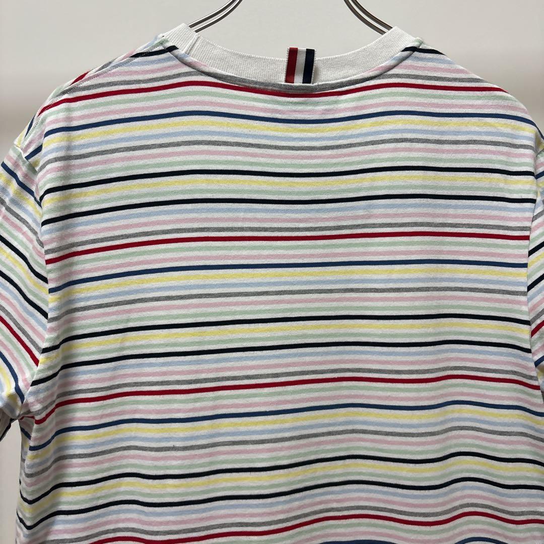 THOM BROWNE. ストライプ Tシャツ　マルチカラー　イタリア製