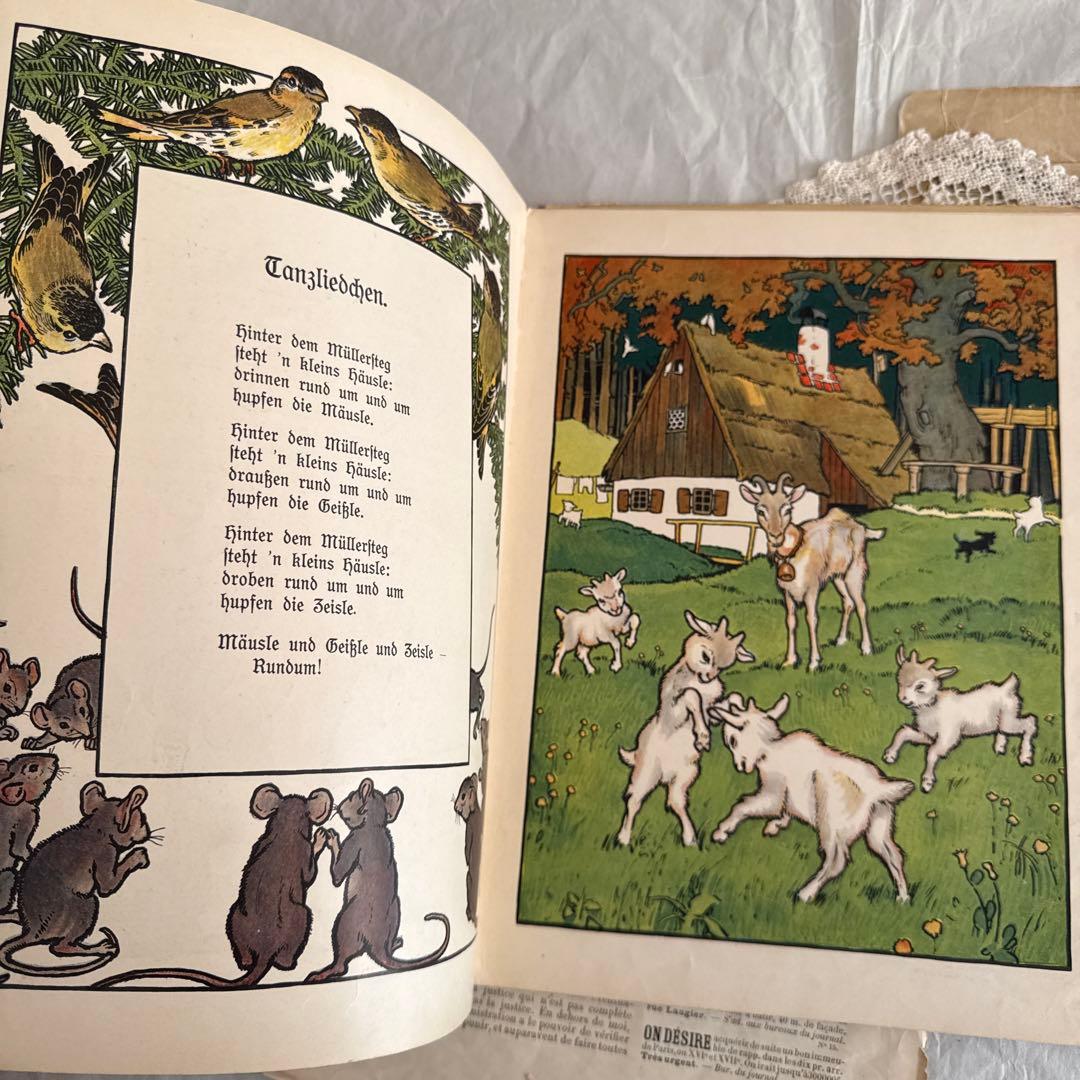 稀少アンティーク可愛い絵本caspariドイツ語　洋書ジャンクジャーナル古書