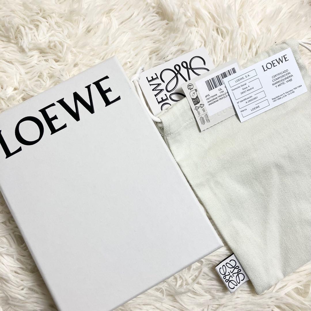 【未使用】 現行 LOEWE ロエベ トライフォールドウォレット アナグラム