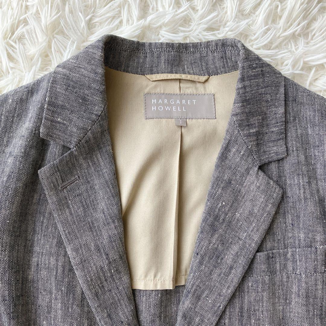 極美品✨MARGARET HOWELL テーラードジャケット リネン 背抜き S