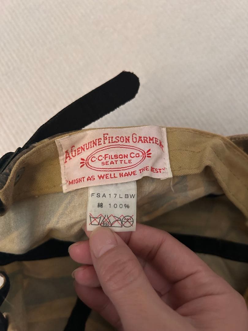 FILSON ワークキャップ カーキ　オイルフィニッシュ　迷彩