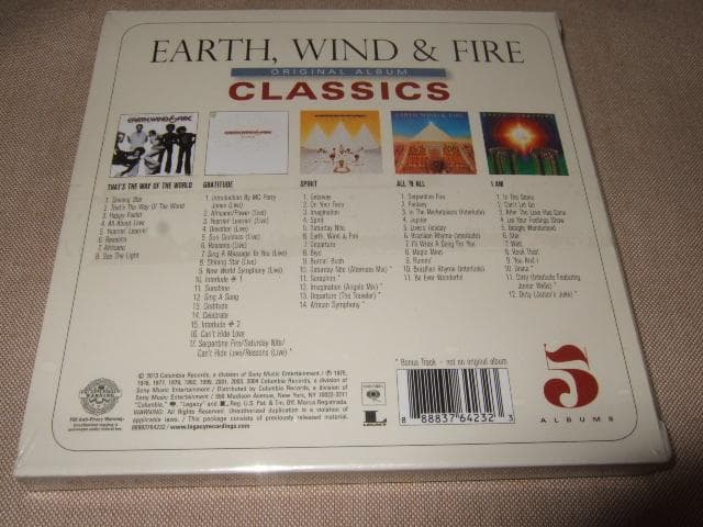 EARTH,WIND & FIRE,新品未開封,5CD,R&B,ファンク,AOR