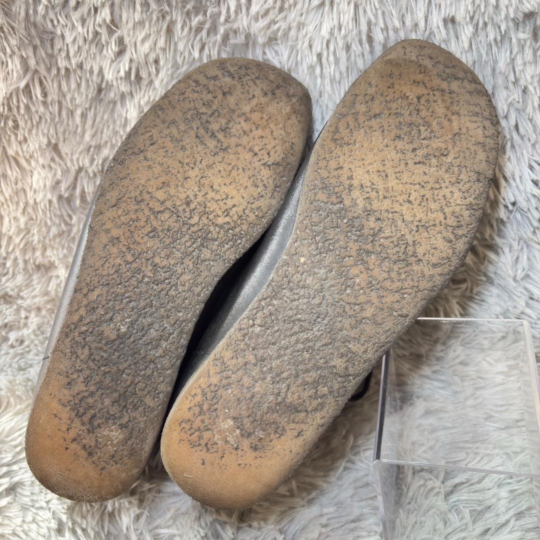 美品✨Clarks/クラークス 25.0cm ワラビー ブーツ レザー 黒