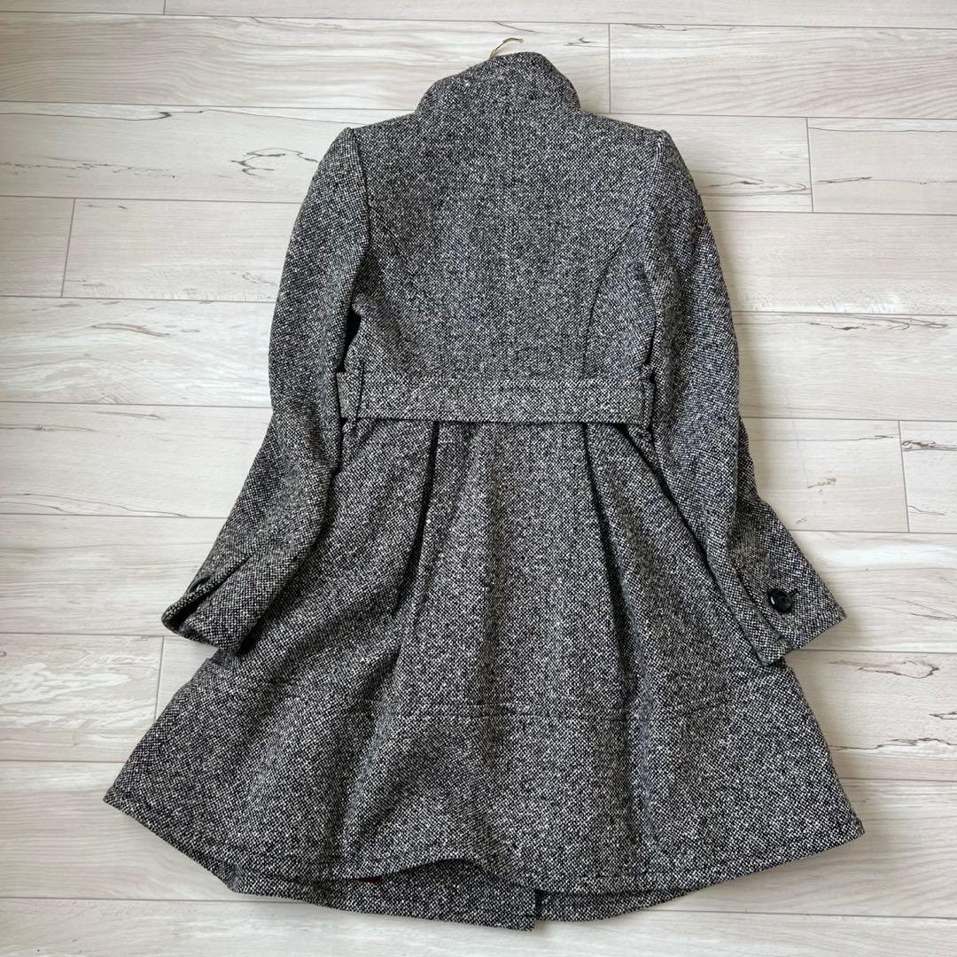 希少　BURBERRY BLACK LABEL ツイードロングコート　ダブル