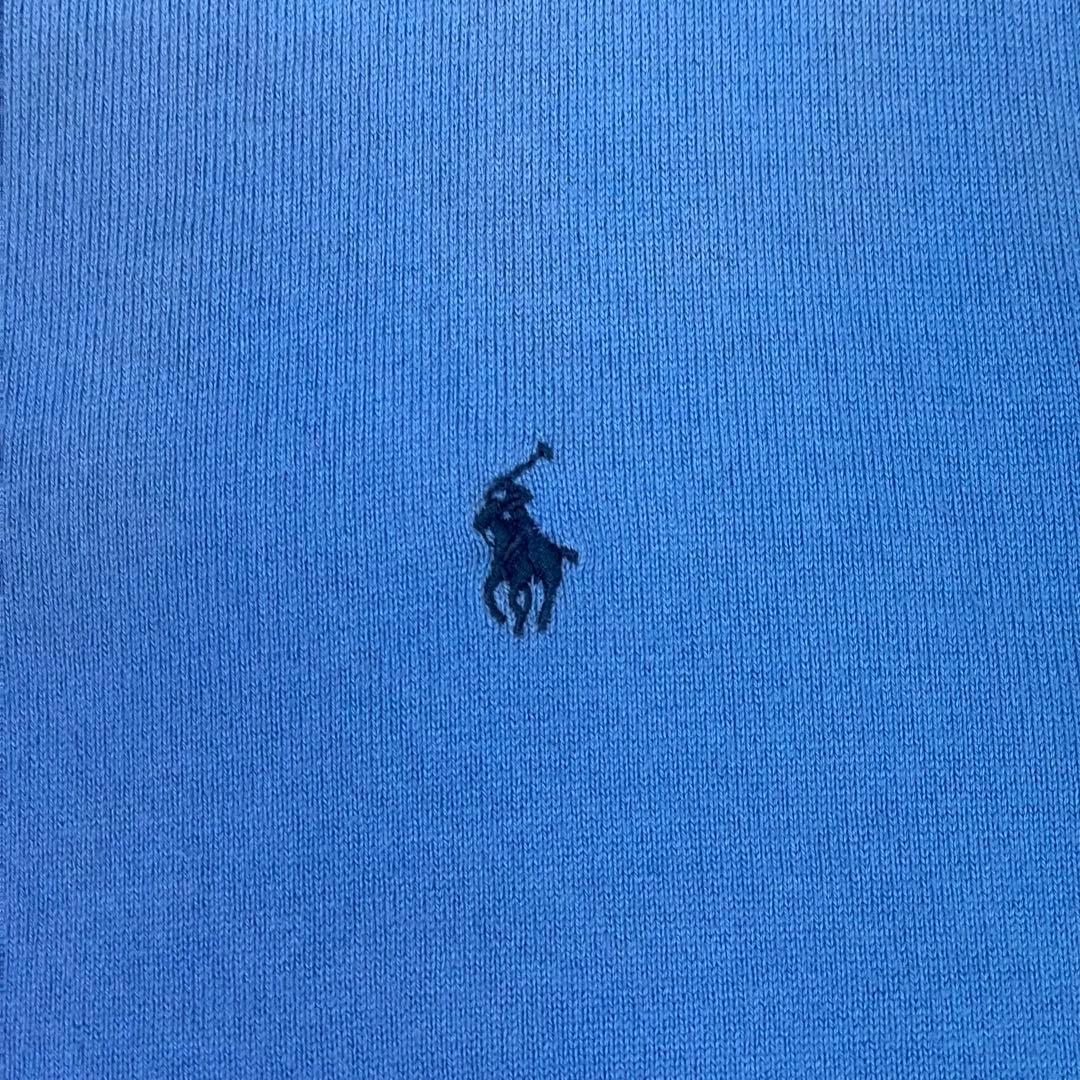 美品　POLO RALPH LAUREN 現行タグ　QRコード　青 カーディガン