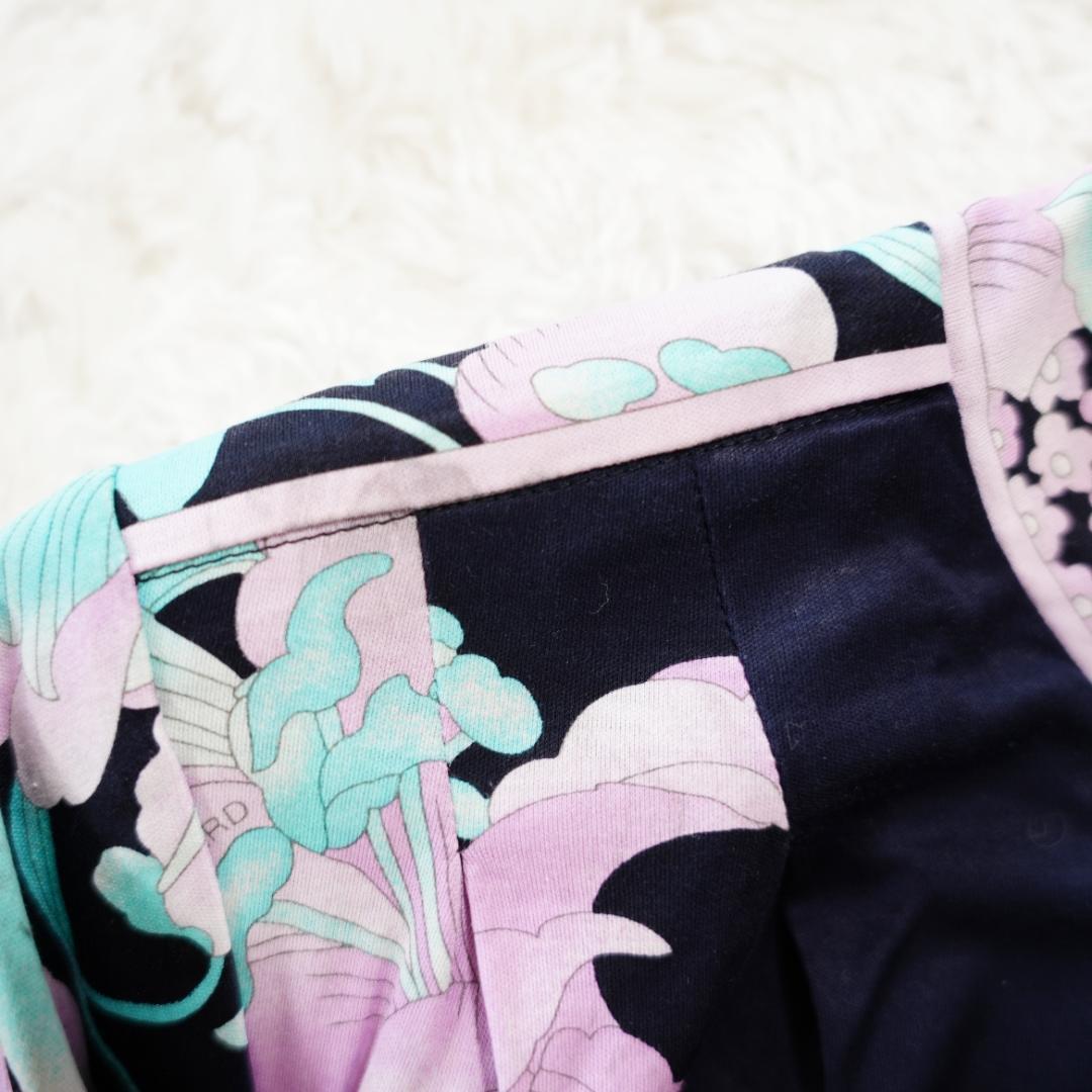 【美品】LEONARD　レオナール　総柄カットソー　Lサイズ　花柄　フラワー柄