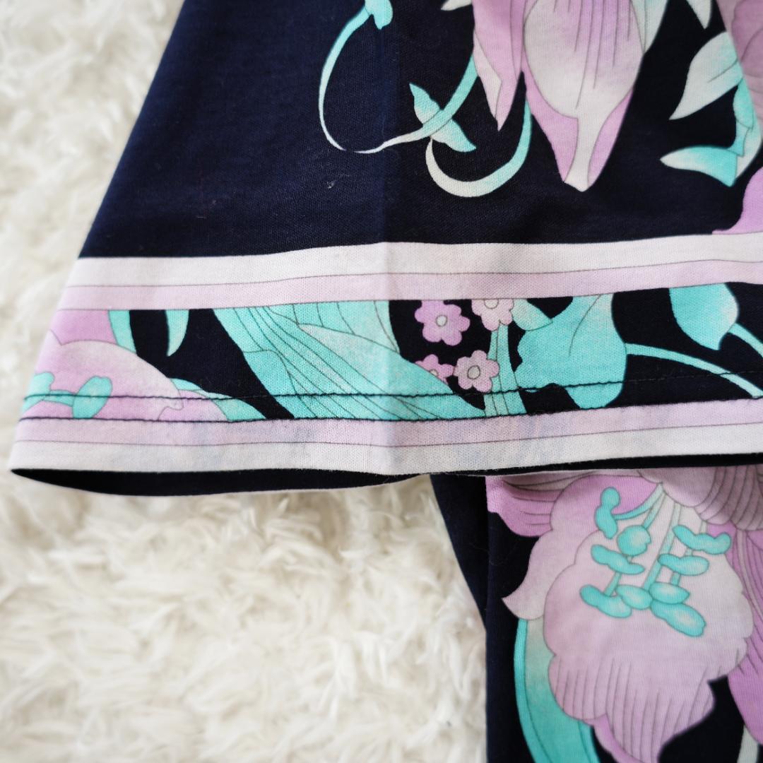 【美品】LEONARD　レオナール　総柄カットソー　Lサイズ　花柄　フラワー柄
