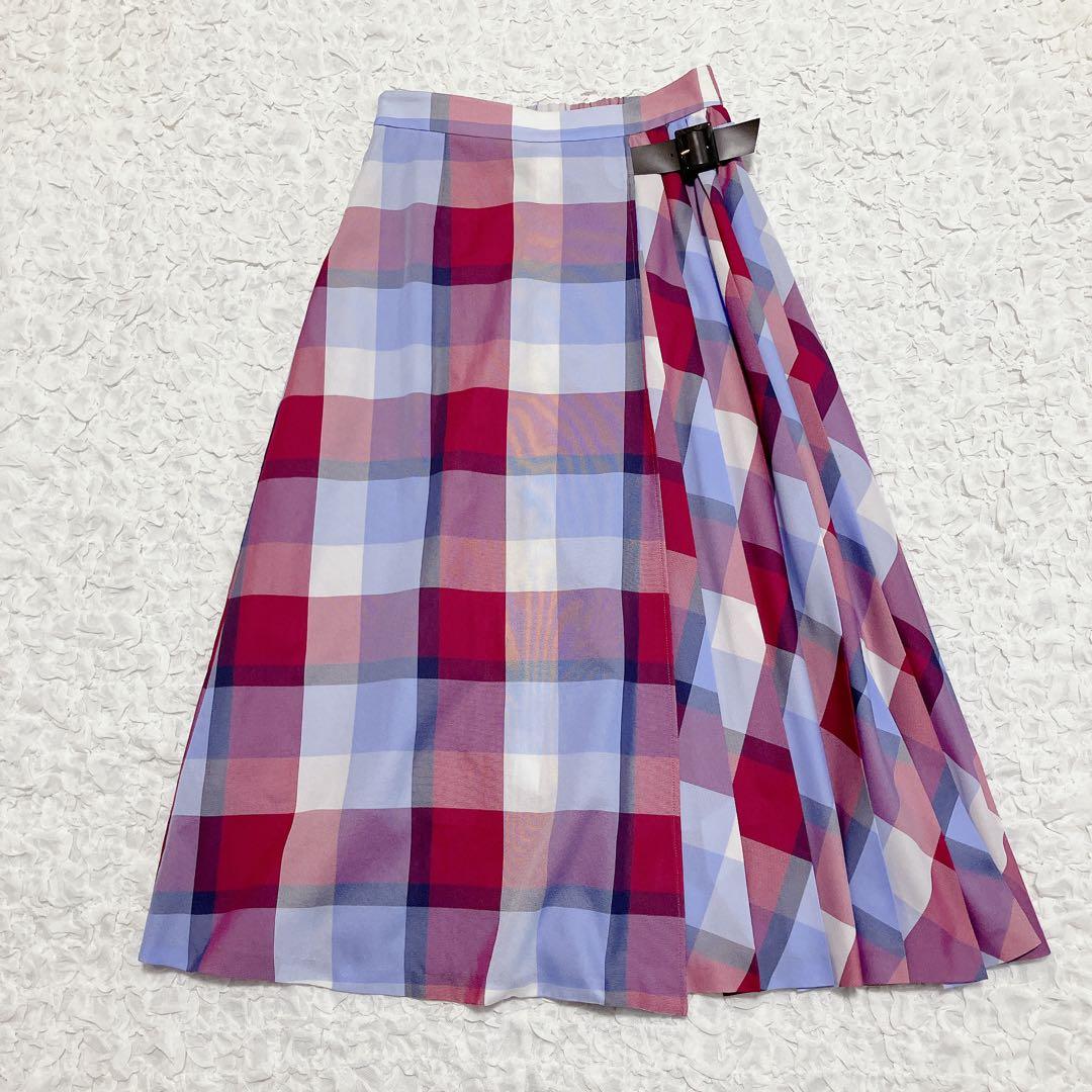 完売品【25SS】クレストブリッジチェックカラミクロスロングスカート 38