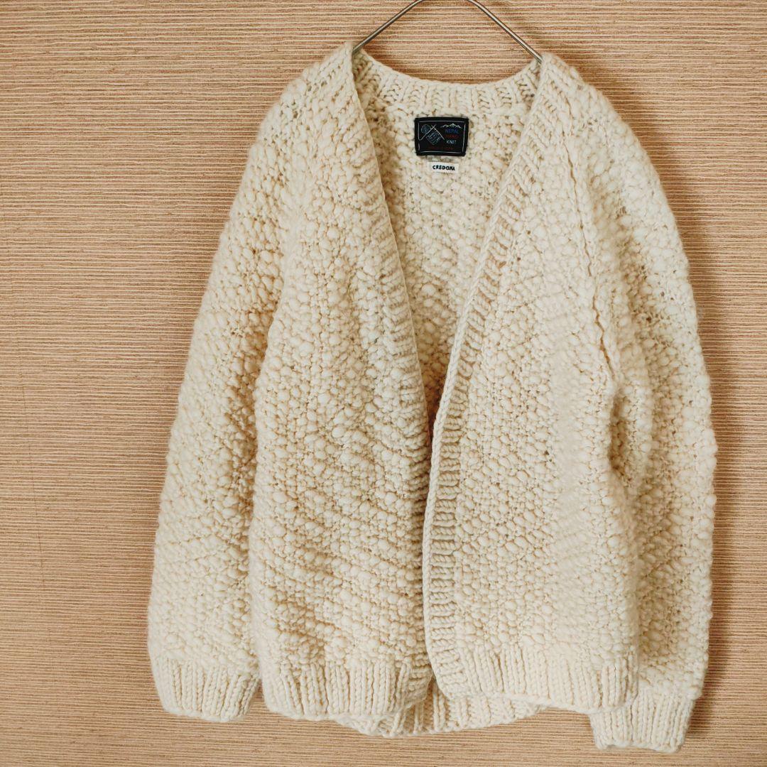 CREDONA クレドナ ネパールハンドニットカーディガン　美品