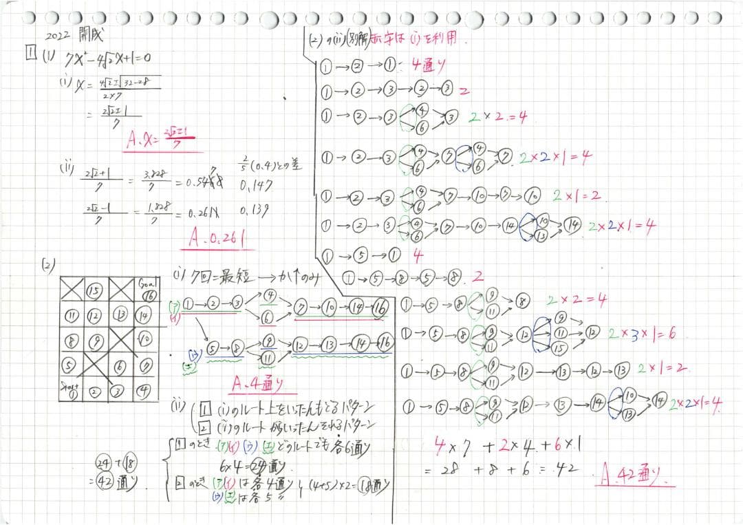 今だけ4割引 塾講師オリジナル 数学解説 灘筑駒開成 高校入試2016-2022