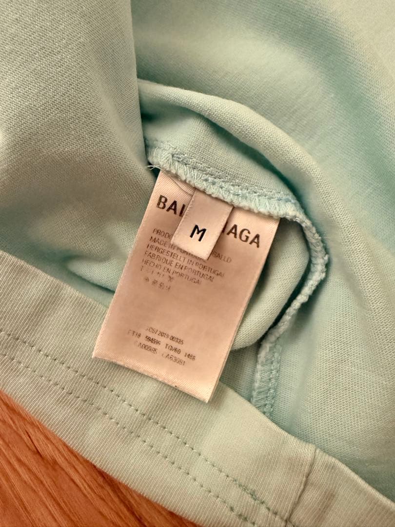 【最終値下げ】BALENCIAGA オーバーサイズ Tシャツ ミント色Mサイズ