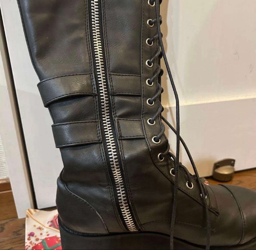 Currentmood 厚底ロングブーツ dollskill