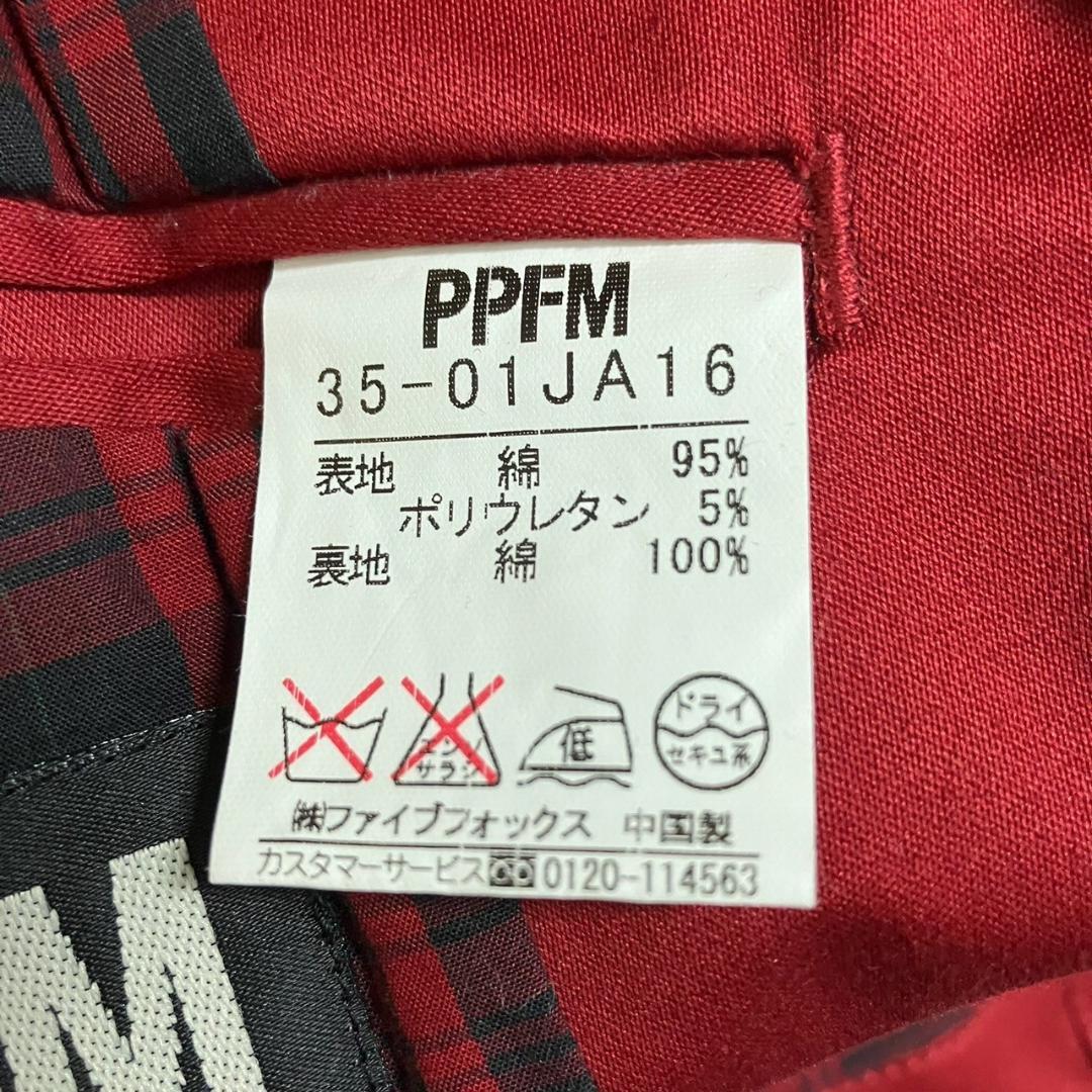 00s PPFM テーラードジャケット 赤 裏地チェック アーカイブ N631