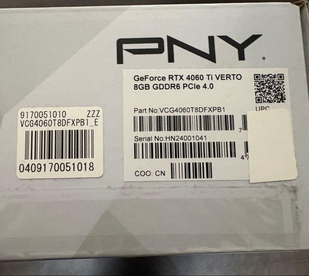 PNY GeForce RTX 4060 Ti 8GB 未開封品