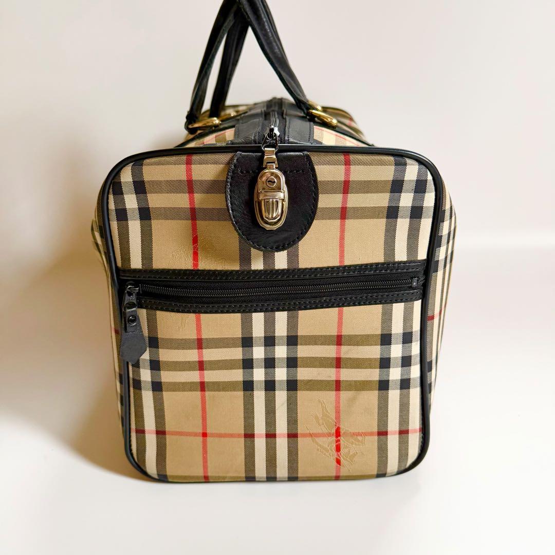 美品　シャドーホース　Burberrys ボストンバッグ　ノバチェック　ロック