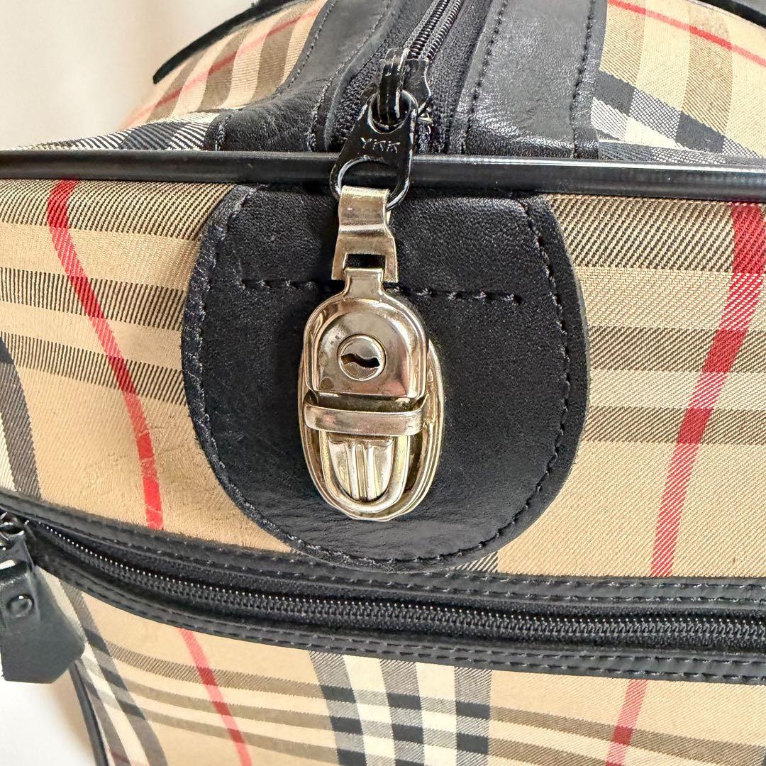 美品　シャドーホース　Burberrys ボストンバッグ　ノバチェック　ロック