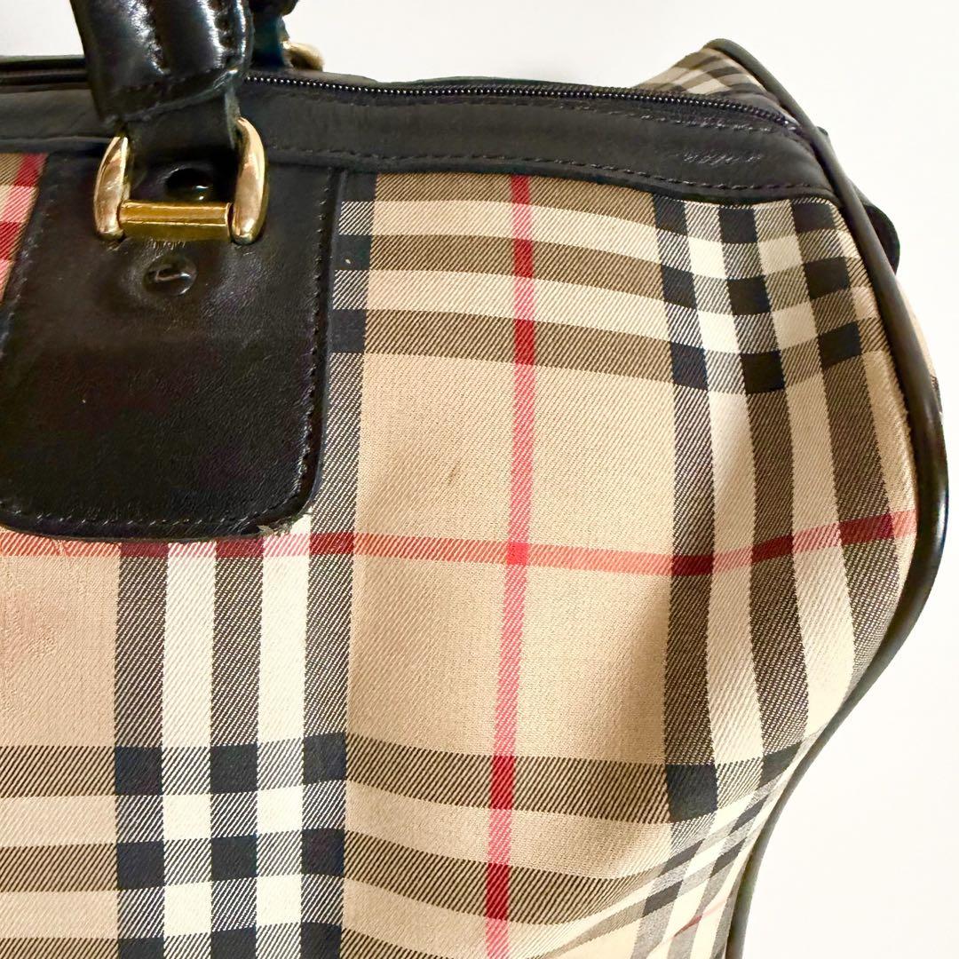 美品　シャドーホース　Burberrys ボストンバッグ　ノバチェック　ロック