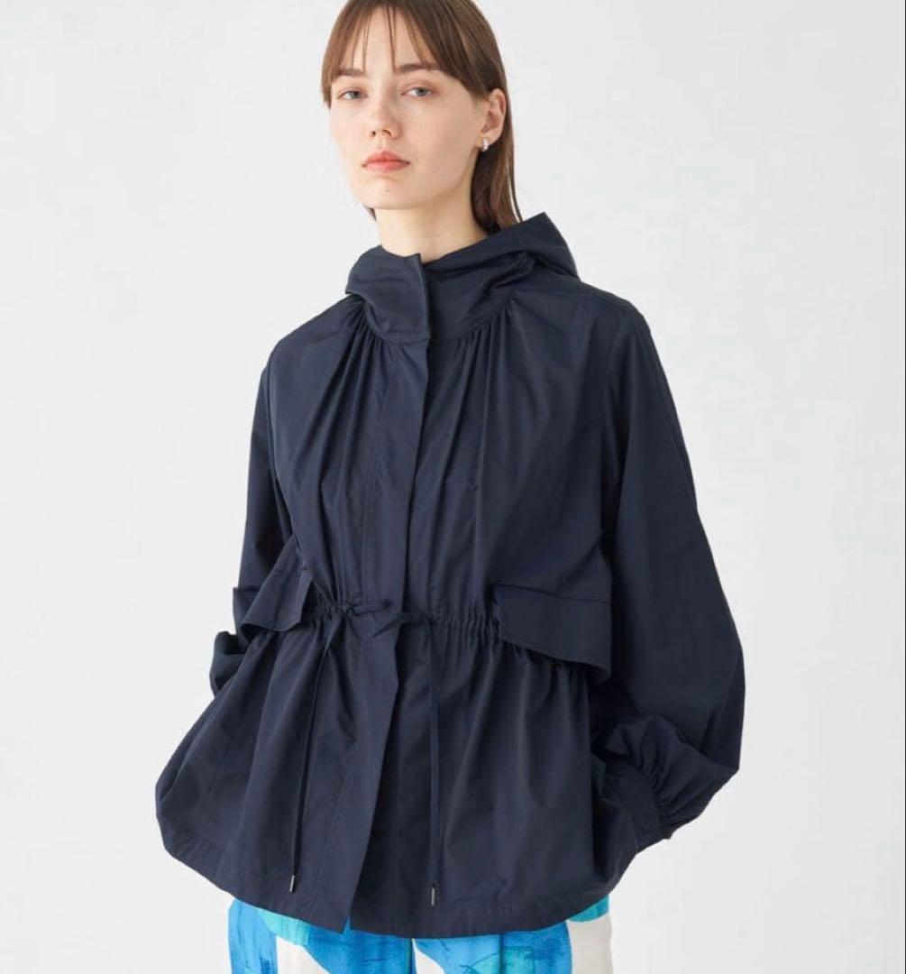 美品 Ballsey ライトタフタ フーデットショートコート 36