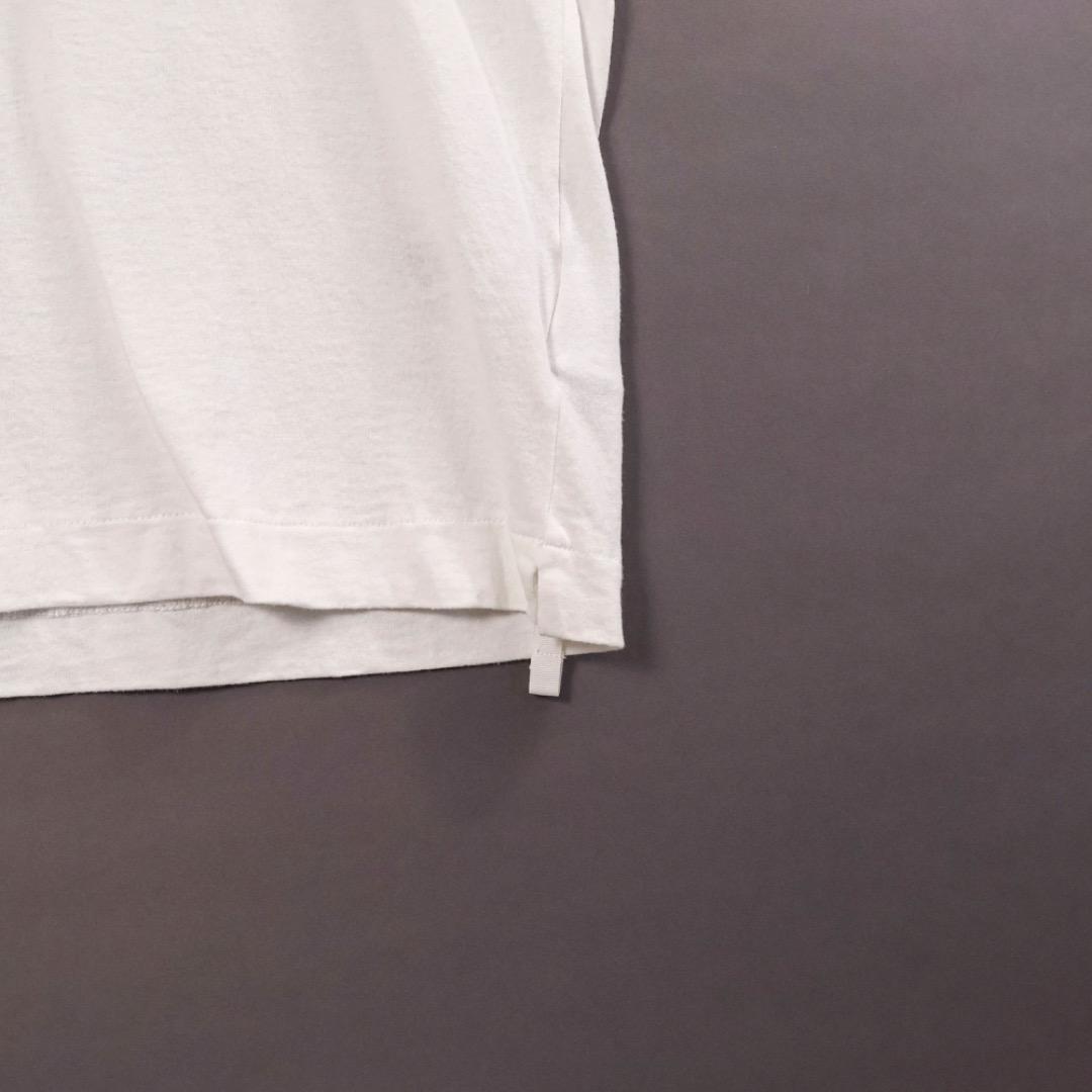H1444◾️オフホワイト カラバッジョボーイ　Tシャツオーバーサイズ