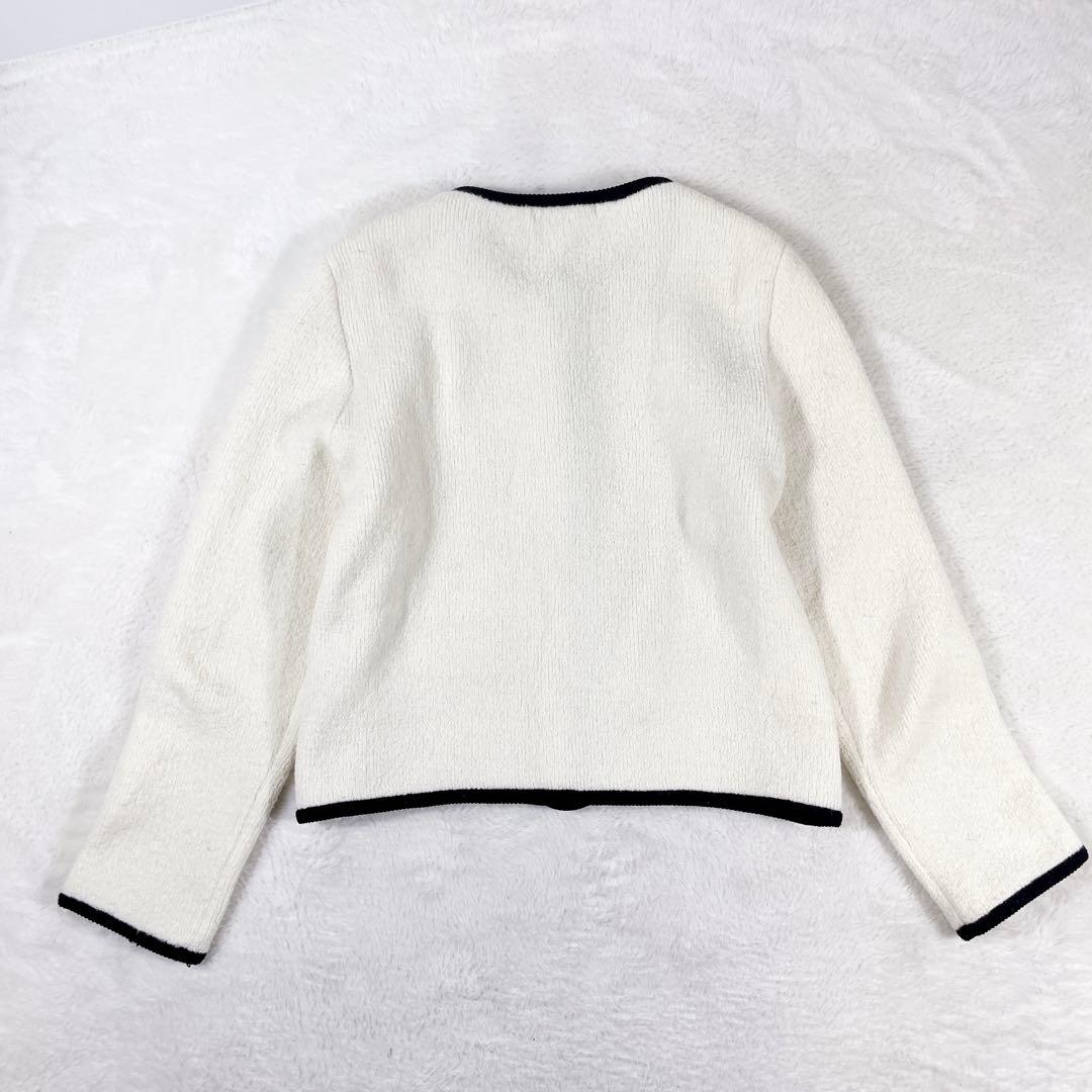 【24AW】ANAYI ウールブークレダブルフェイス カーディガン 38 M