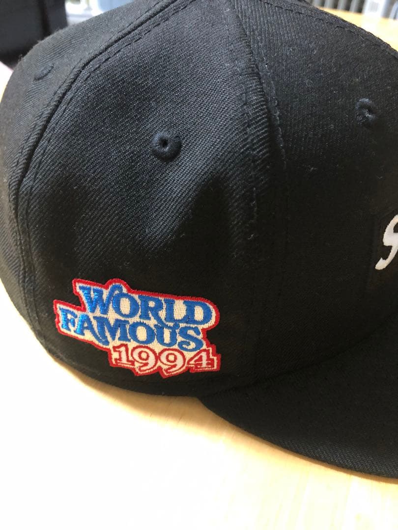 Supreme ニューエラ boxlogoキャップ 黒 7 1/2