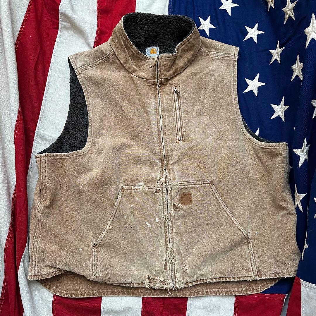 【ハンドペイント】カーハート Duck Mock Neck ベスト XXL