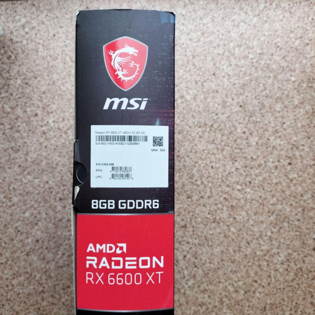 MSI AMD RADEON RX 6600 XT 8GB グラフィックボード