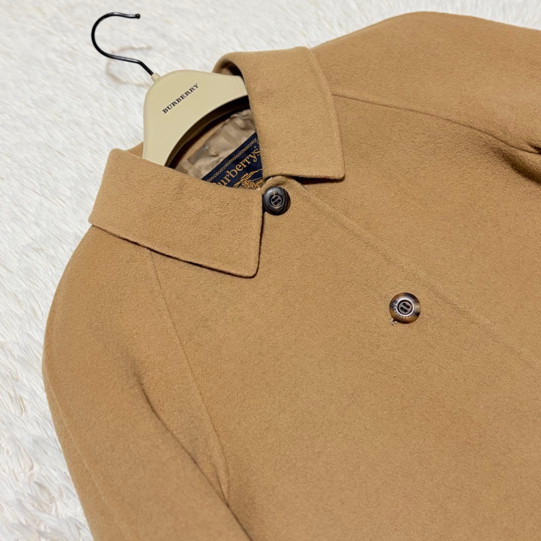 美品　バーバリーズ　ダブルフェイス　ロング丈　ノバチェック　ホースロゴ　キャメル