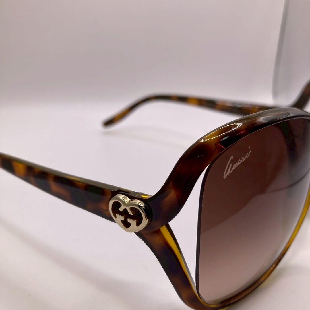美品　GUCCI グッチ サングラス ハート インターロッキング GG べっ甲