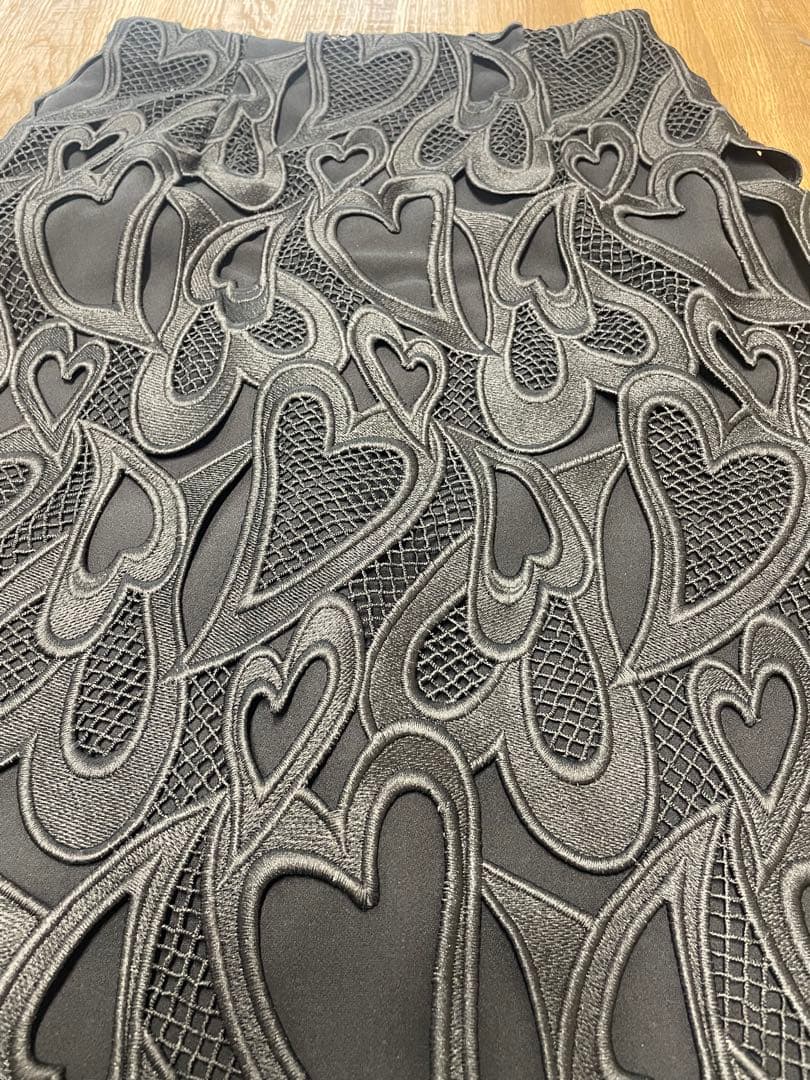 【美品】38 CELFORD ハートレースタイトスカート