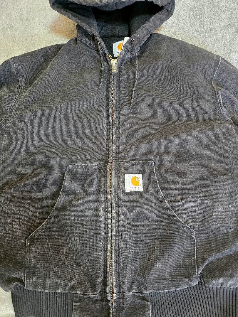 90sUSA Carhartt BLK アクティブジャケット デトロイト