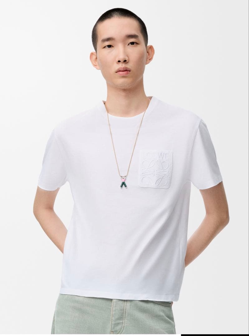 LOEWE ロエベ アナグラム エンボス Tシャツ ホワイト XXL 新品未使用
