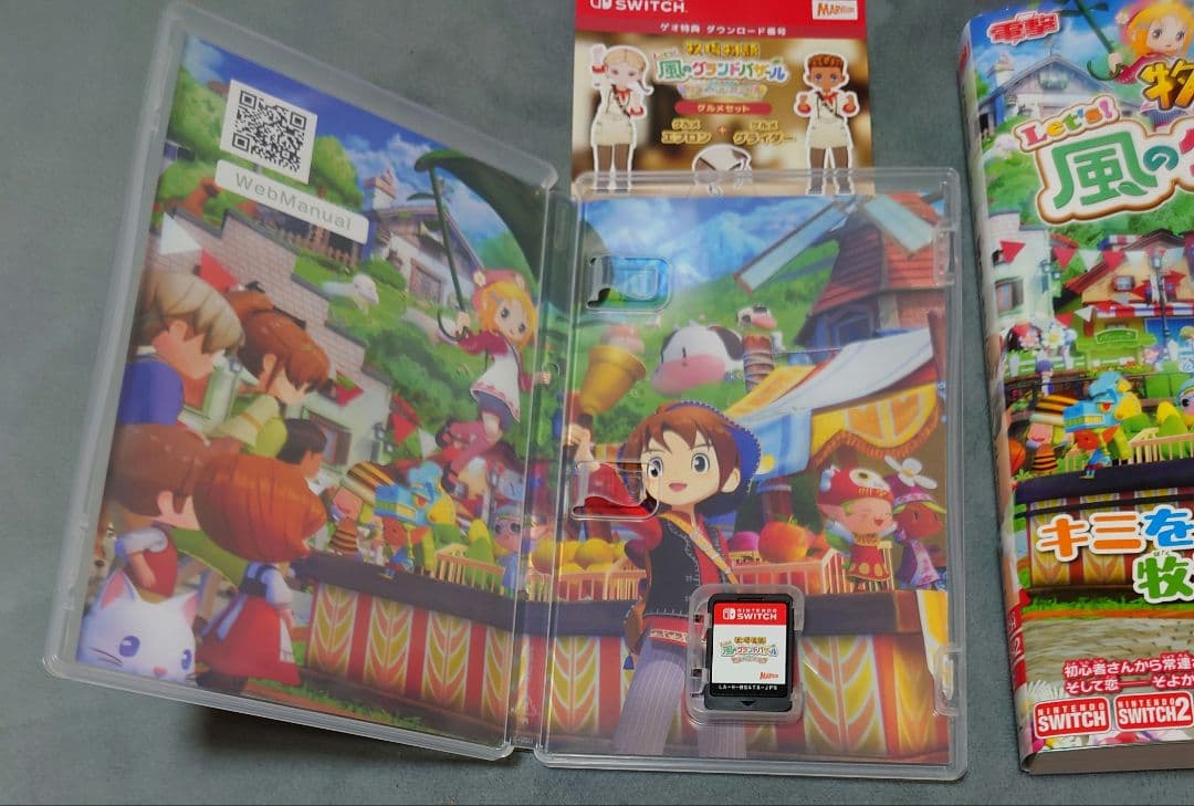 Switch Let's! 風のグランドバザール ソフト 攻略本 特典3点セット