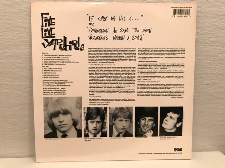 ヤードバーズ　FIVE LIVE YARDBIRDS