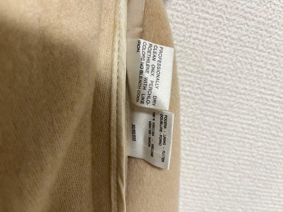 ［白タグ］Max Mara マックスマーラ ベージュ ロングコート ウール