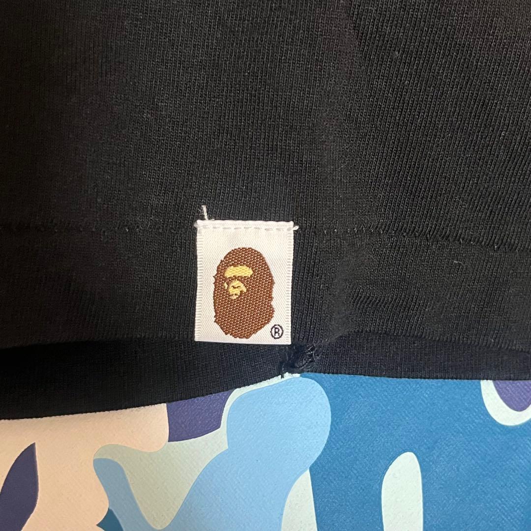 BAPE カモフラージュ Tシャツ ブラック ブルー ape