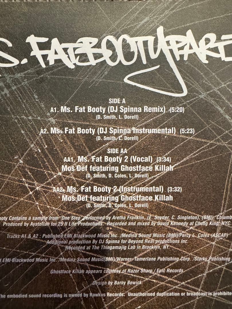 MOS DEF レコード　Ms. Fat Booty