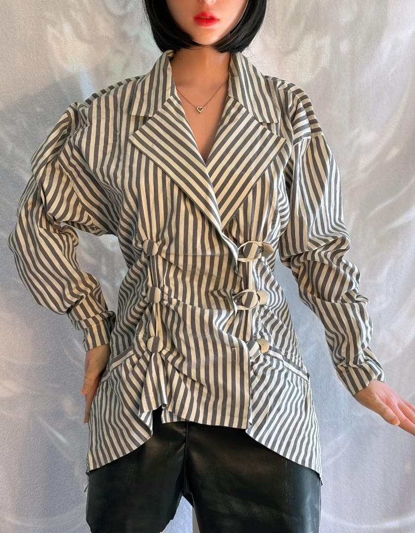 ISSEY MIYAKE ストライプ スプリング ジャケット