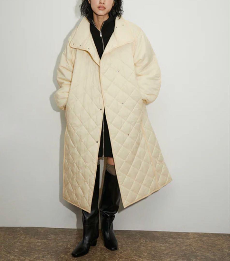 美品✨ADAM ET ROPE アダムエロペ スタンドネックキルティングコート