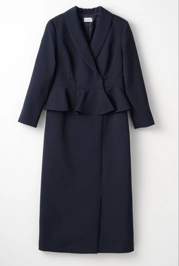 新品 Audire Cheer up peplum dress (Navy) S