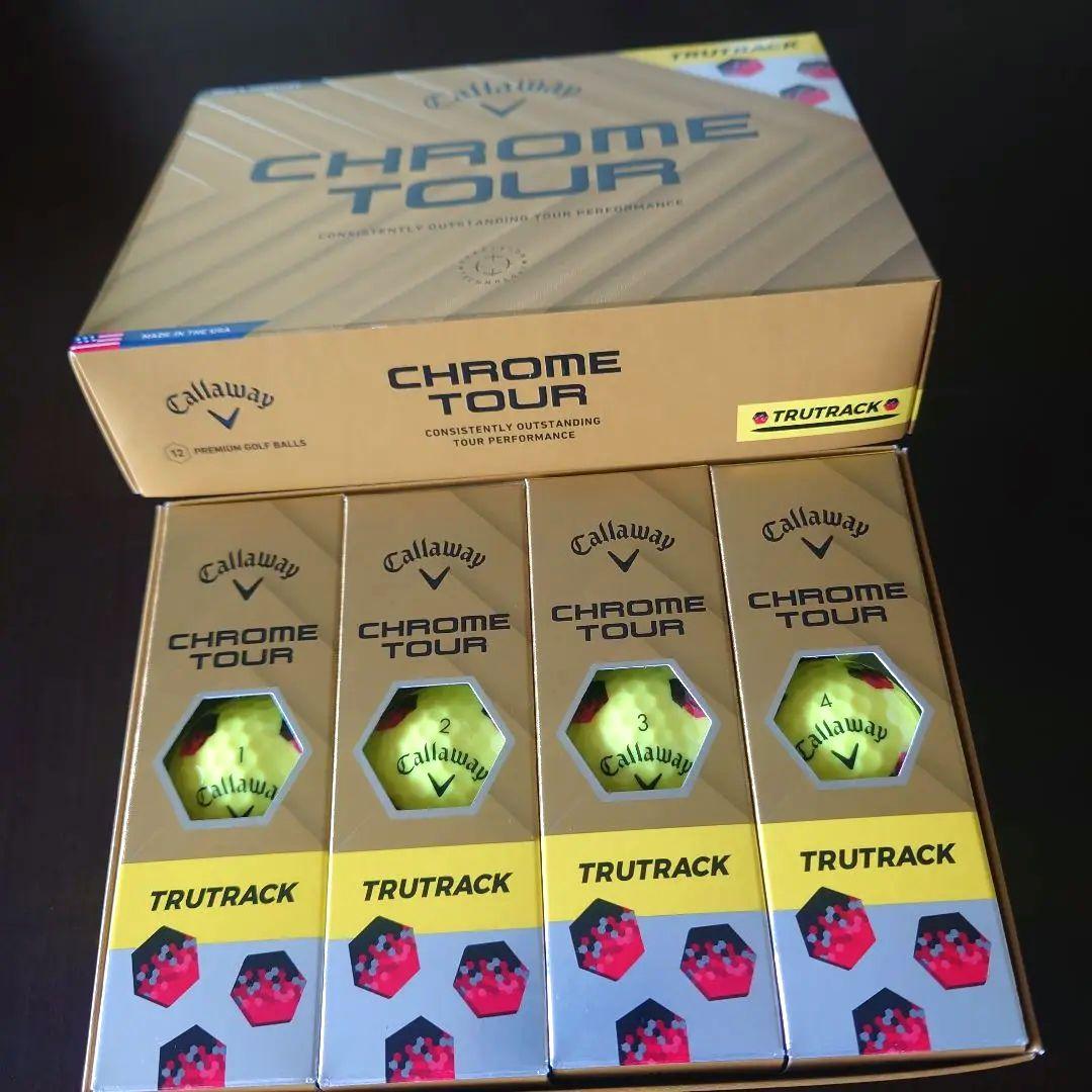 キャロウェイ CHROME TOUR TRUTRACK　黄色　サッカーボール