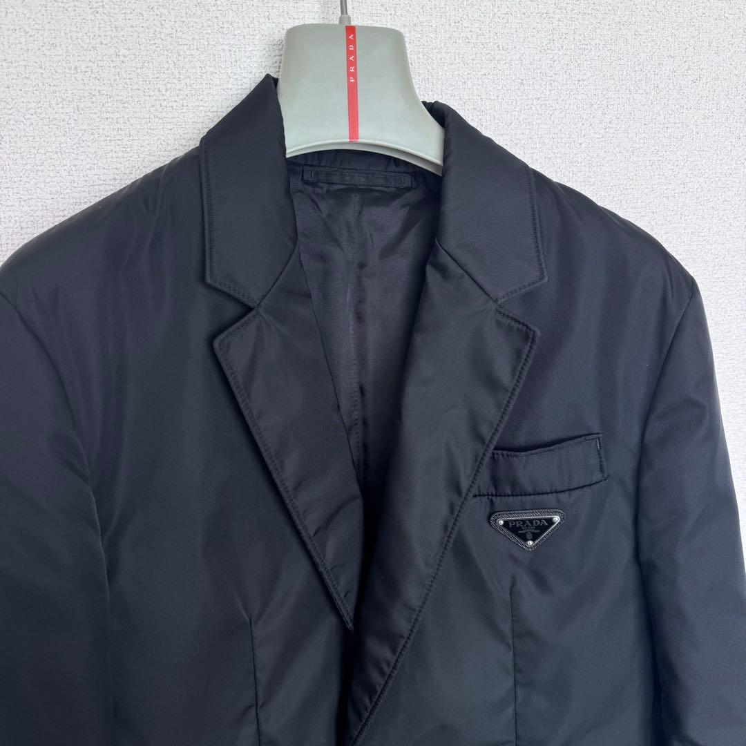 prada シングル renylon ジャケット トライアングル 黒 ナイロン